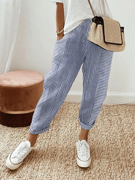 Gestreifte Hosen Elegant und vielseitig