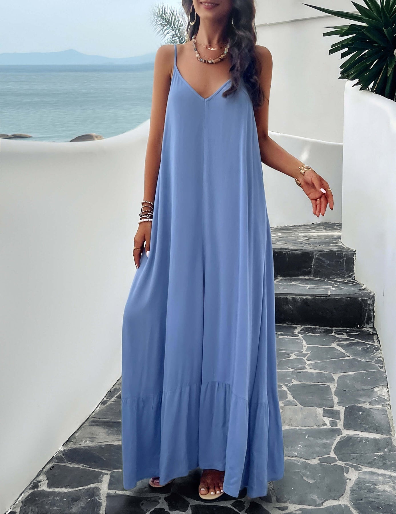 Trägerloses Kleid mit Taschen