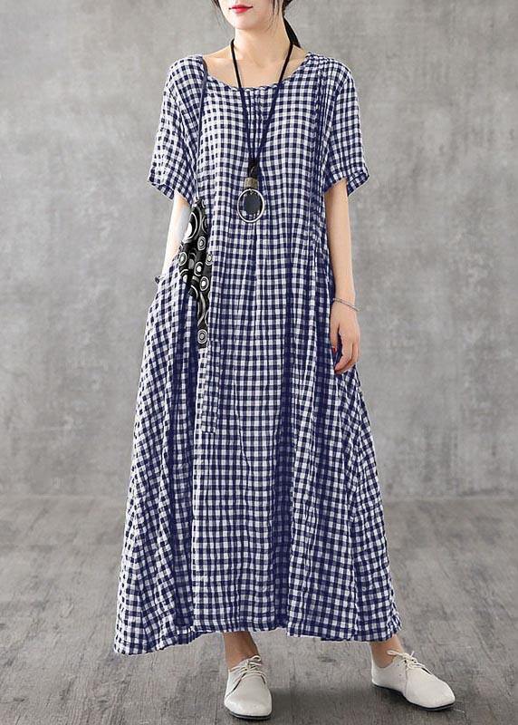 Herra - Lässiges langes kariertes Sommerkleid