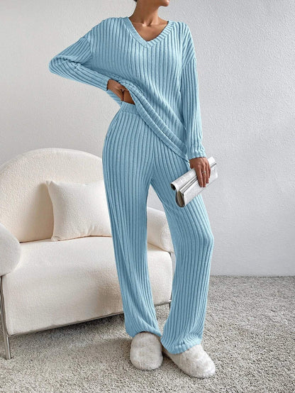 Lounge Set - Gerippt - Weiches Material, lockere Passform - Perfekt für Zuhause