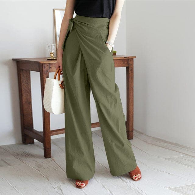 Nerthus - Hose mit hoher Taille und Schleifenverschluß