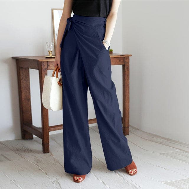 Nerthus - Hose mit hoher Taille und Schleifenverschluß