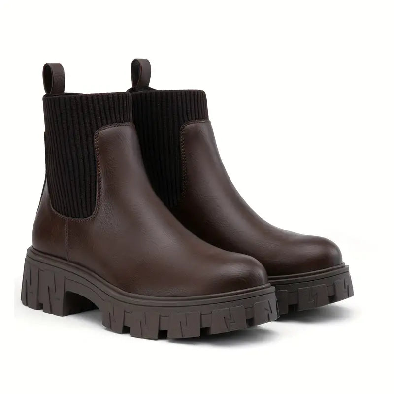 Chelsea-Stiefel mit Plateau