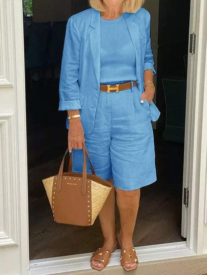 Damenset - Eleganter Blazer und Shorts - Stilvoll - Ideal für warme Tage