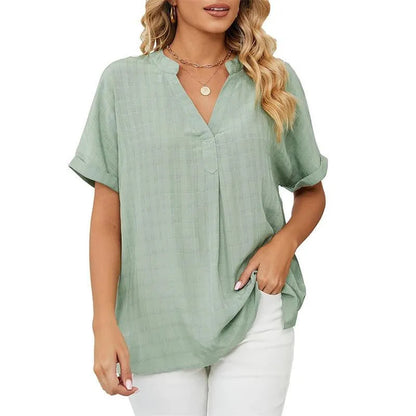 Stylische Bluse mit V-Ausschnitt für Frauen