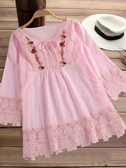 Tavo™ | Elegante Bluse aus raffinierter Spitze