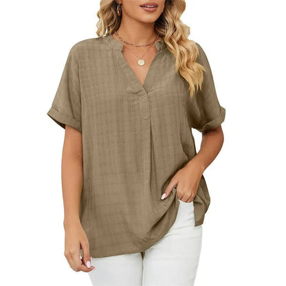 Stylische Bluse mit V-Ausschnitt für Frauen