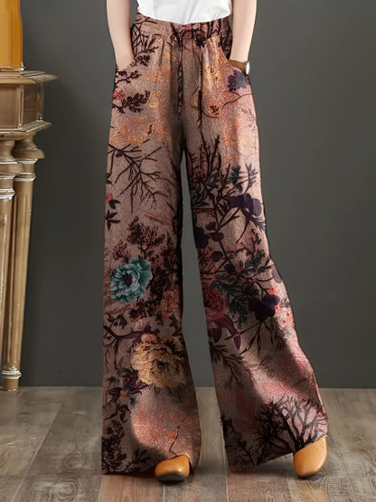 Honoria | Mühelos weite Hose mit floralem Muster
