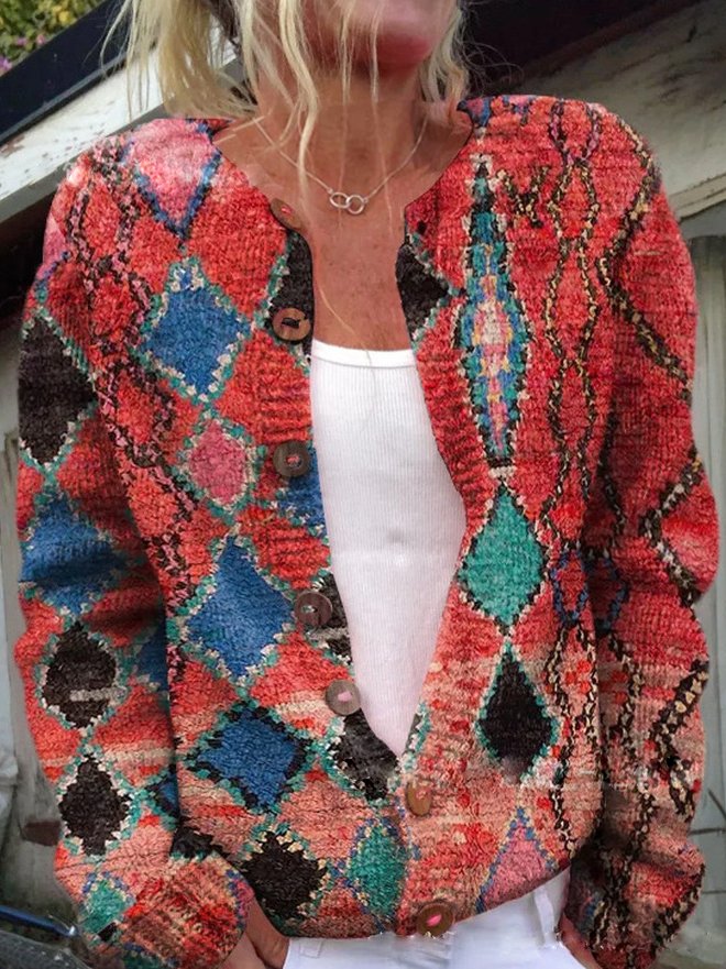 Roselind™ | Strickjacke mit Blumenmuster