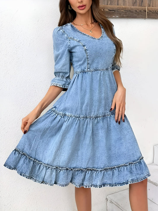 Hermine | Elegantes Sommerkleid aus Denim