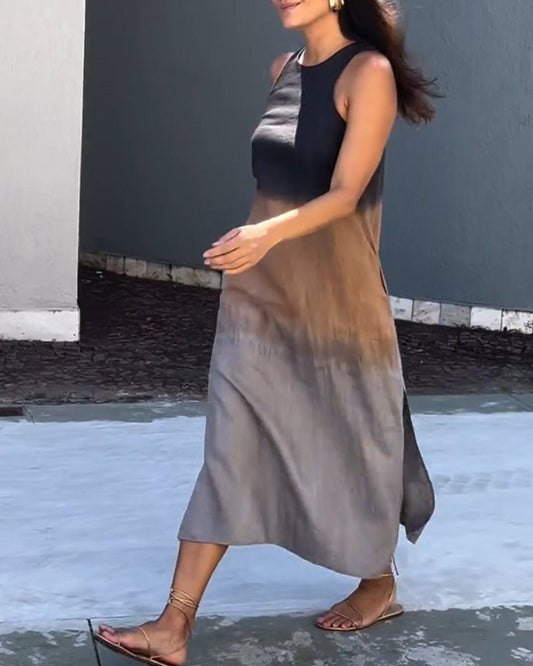 Ärmelloses Kleid mit Farbverlauf