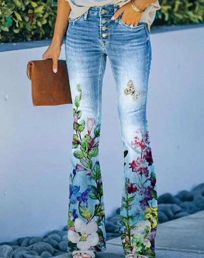 Ada - Jeans mit floralem Muster