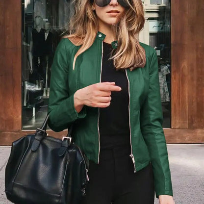 Sannela - Klassische Lederjacke für Damen