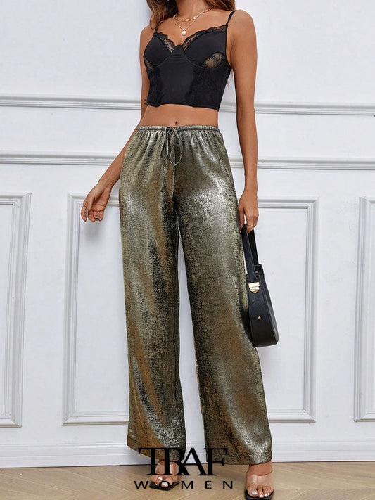 Traf Metallic-Hose für Damen