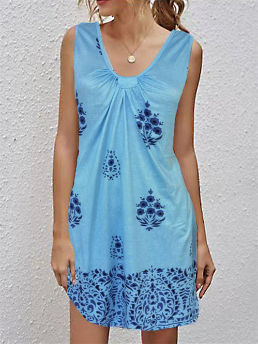 Sommerkleid mit V-Ausschnitt und sexy Print