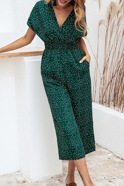 Casual bedruckter Jumpsuit mit Brusttasche
