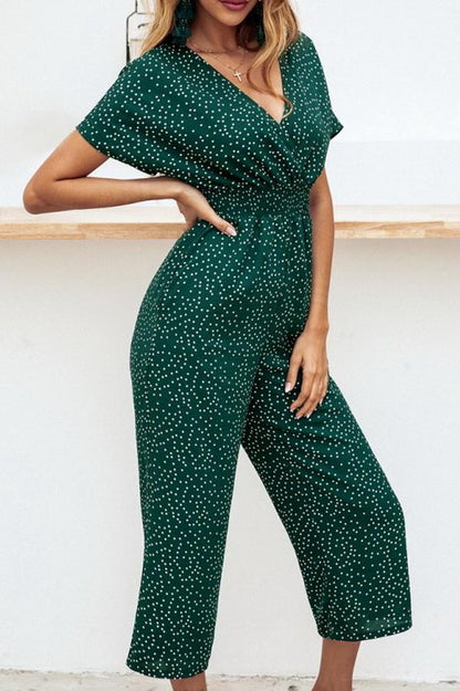 Casual bedruckter Jumpsuit mit Brusttasche