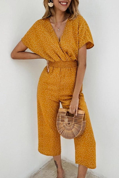 Casual bedruckter Jumpsuit mit Brusttasche