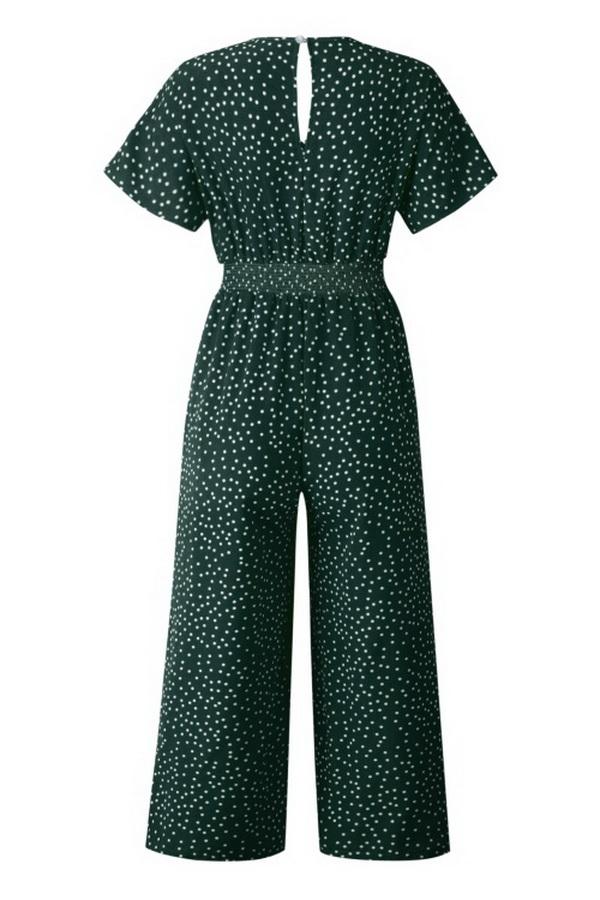 Casual bedruckter Jumpsuit mit Brusttasche