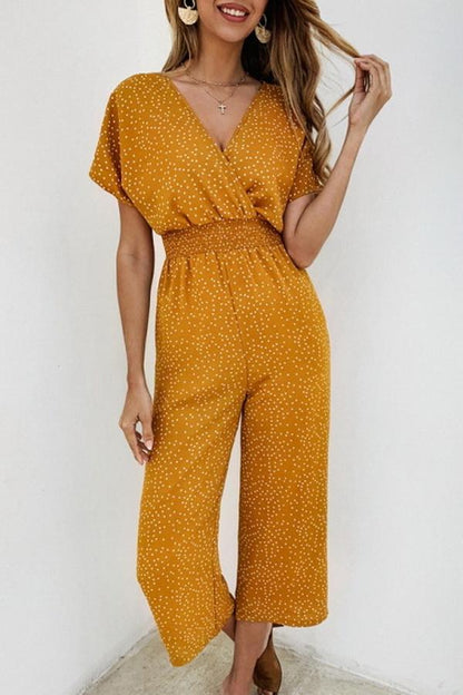 Casual bedruckter Jumpsuit mit Brusttasche