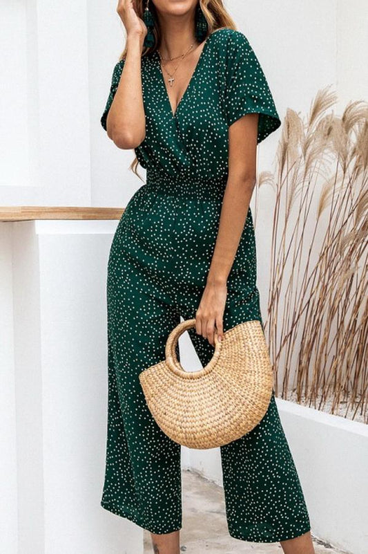 Casual bedruckter Jumpsuit mit Brusttasche