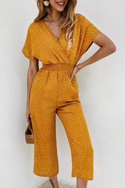 Casual bedruckter Jumpsuit mit Brusttasche