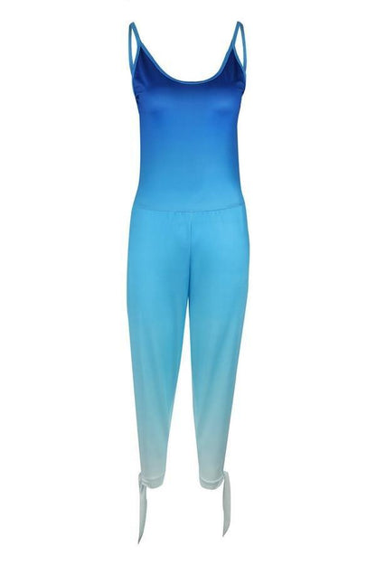 Casual Jumpsuit mit Bindeband an den Beinen