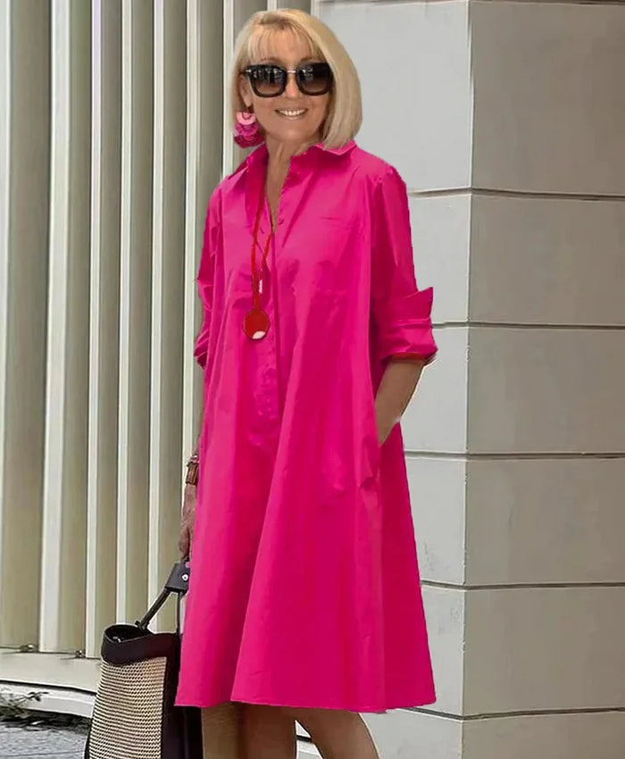 Sophisticated Shirt Dress in elegantem Stil für Damen