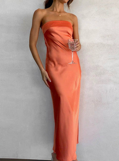 Merritt - Trägerloses Maxikleid