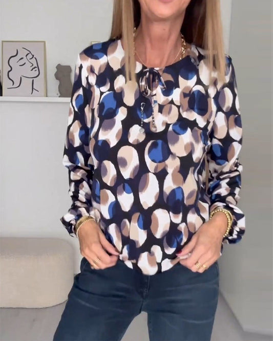 Bedruckte elegante Bluse mit Trägern