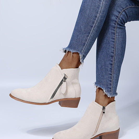Riyettaa - Elegante Reißverschluss-Stiefel für Frauen
