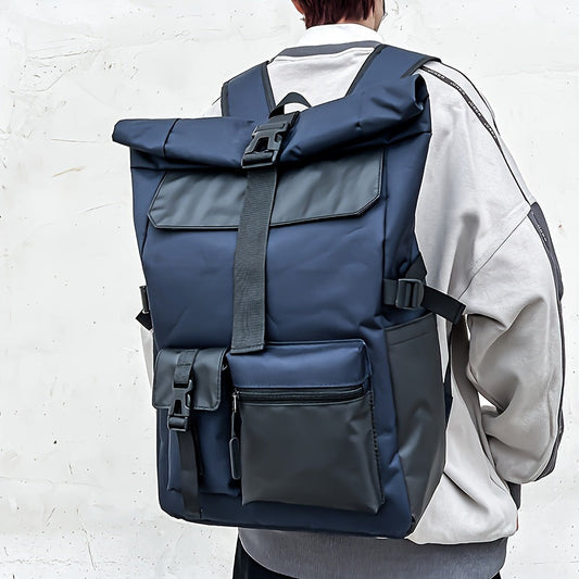 Liam | Trendy Wasserdichte Reisetasche Laptop-Rolltop-Rucksack