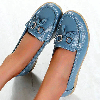 Damen flache Schuhe Leder Krankenschwester Schuhe