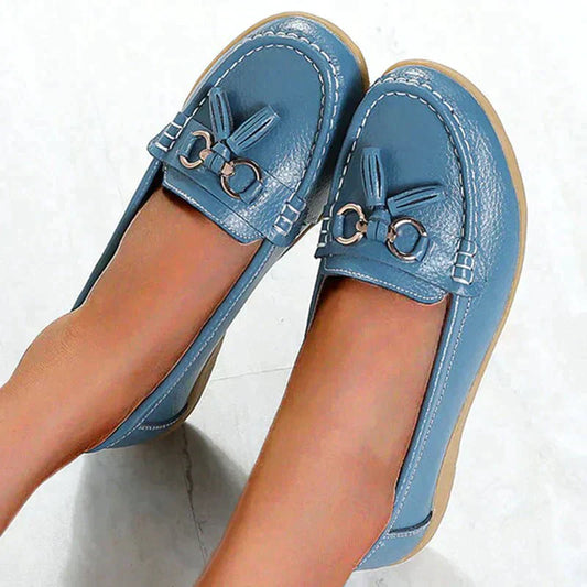 Damen flache Schuhe Leder Krankenschwester Schuhe