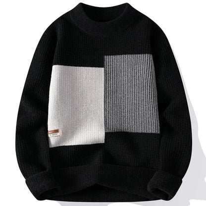 Geometrisch gemusterter Strickpullover - Moderner und eleganter Stil für Männer