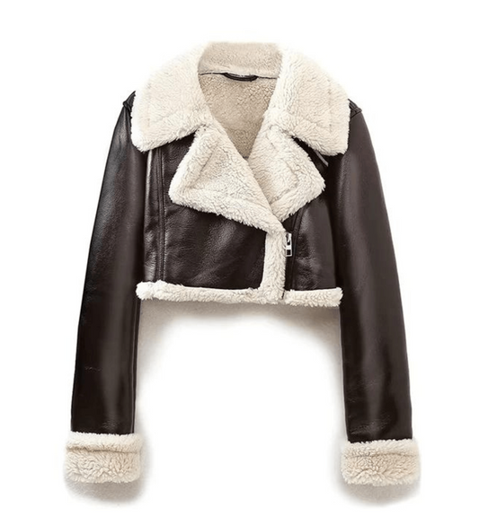 Top Leder-Teddyjacke - Olympie