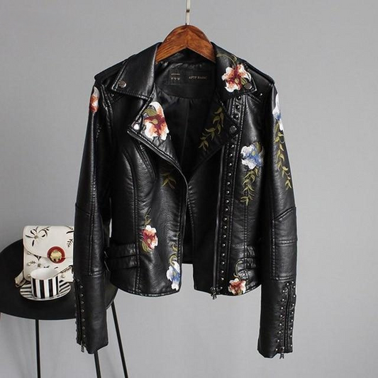 Jasmine - Bestickte Cropped Vintage Jacke