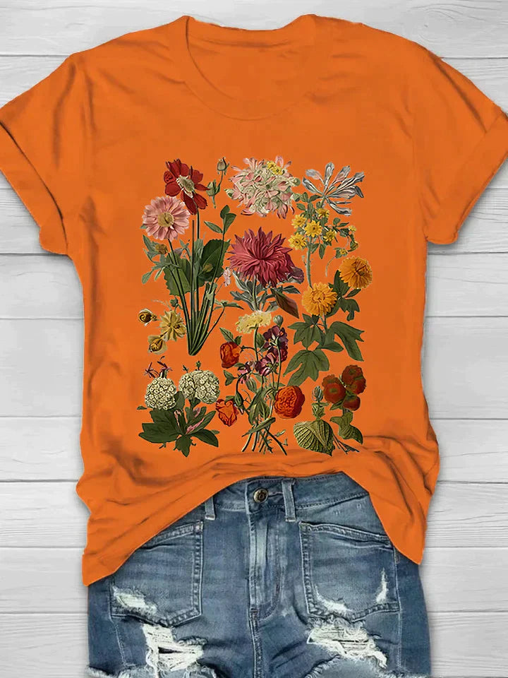 Femke | Vintage-T-Shirt mit Blumendruck
