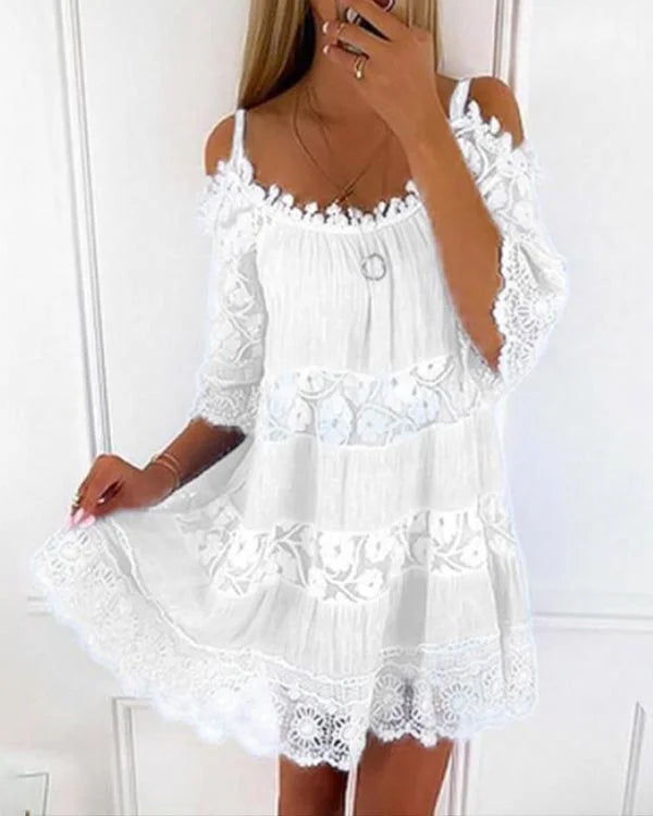 Carter - Lässiges trägerloses Spitzenkleid