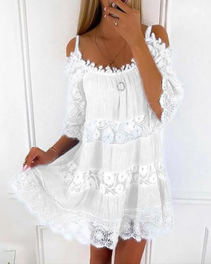 Carter - Lässiges trägerloses Spitzenkleid