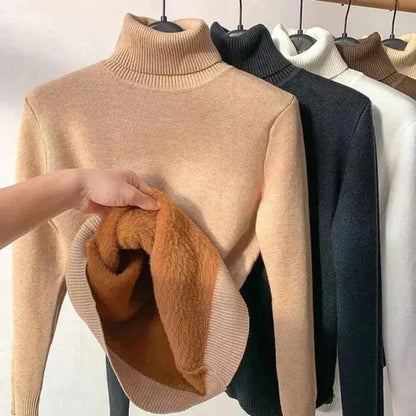 Dahlia - Stylischer Fleece-Rollkragenpullover für Frauen