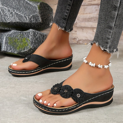 Trudy® | Elegante und bequeme Sandalen mit geblümten Riemen