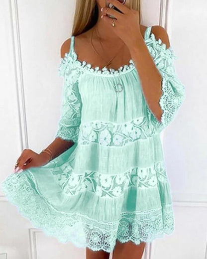 Carter - Lässiges trägerloses Spitzenkleid