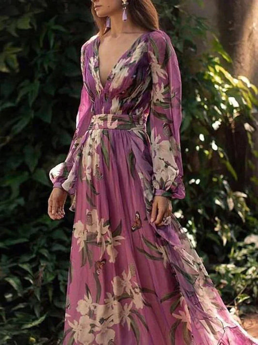 Calista - Maxikleid mit Blumendruck