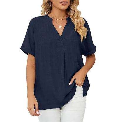 Stylische Bluse mit V-Ausschnitt für Frauen