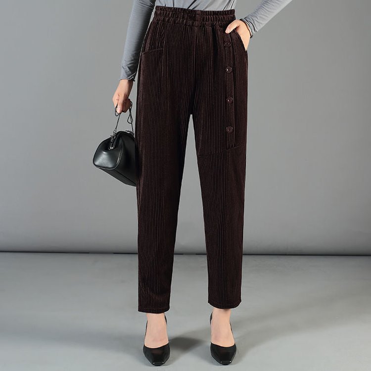 Leslie - Gefütterte Velourhose