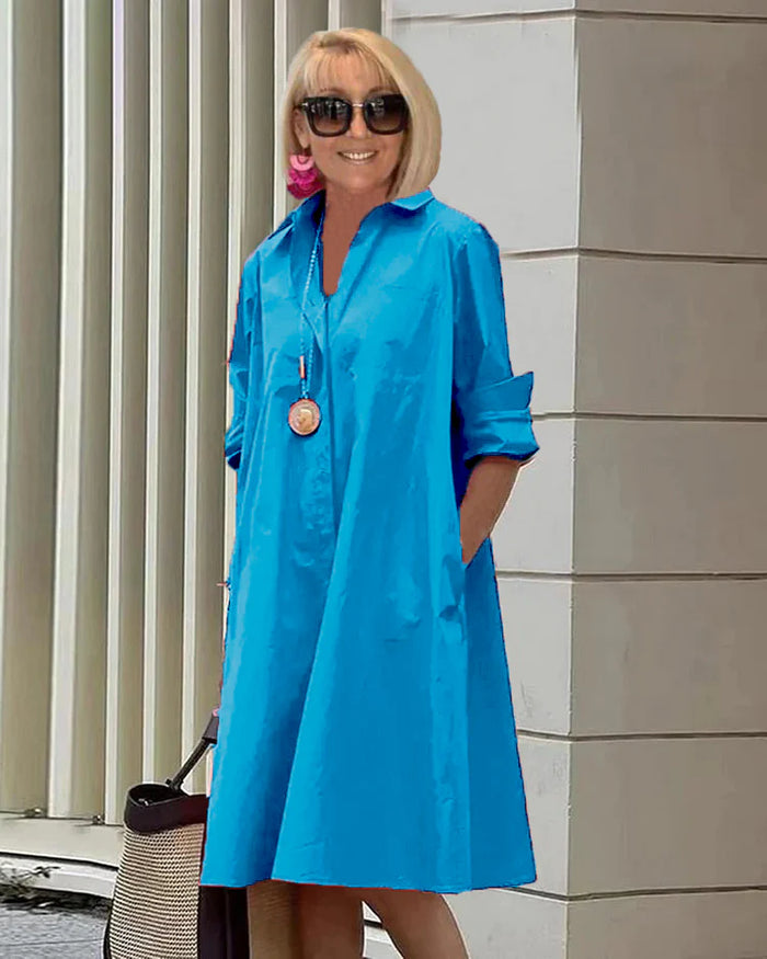 Sophisticated Shirt Dress in elegantem Stil für Damen