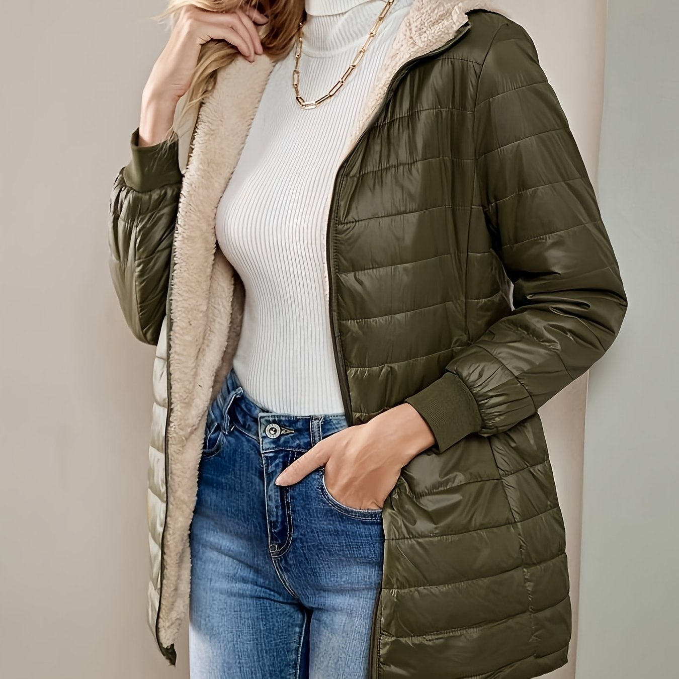 Eline | Fleecegefütterte Jacke mit Reißverschluss