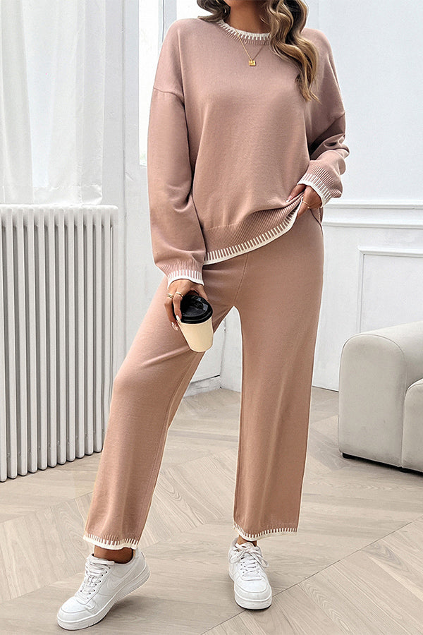Mira - Unifarbene, lässige Strickjacke mit Kapuze und langen Ärmeln mit Taschen für Frauen