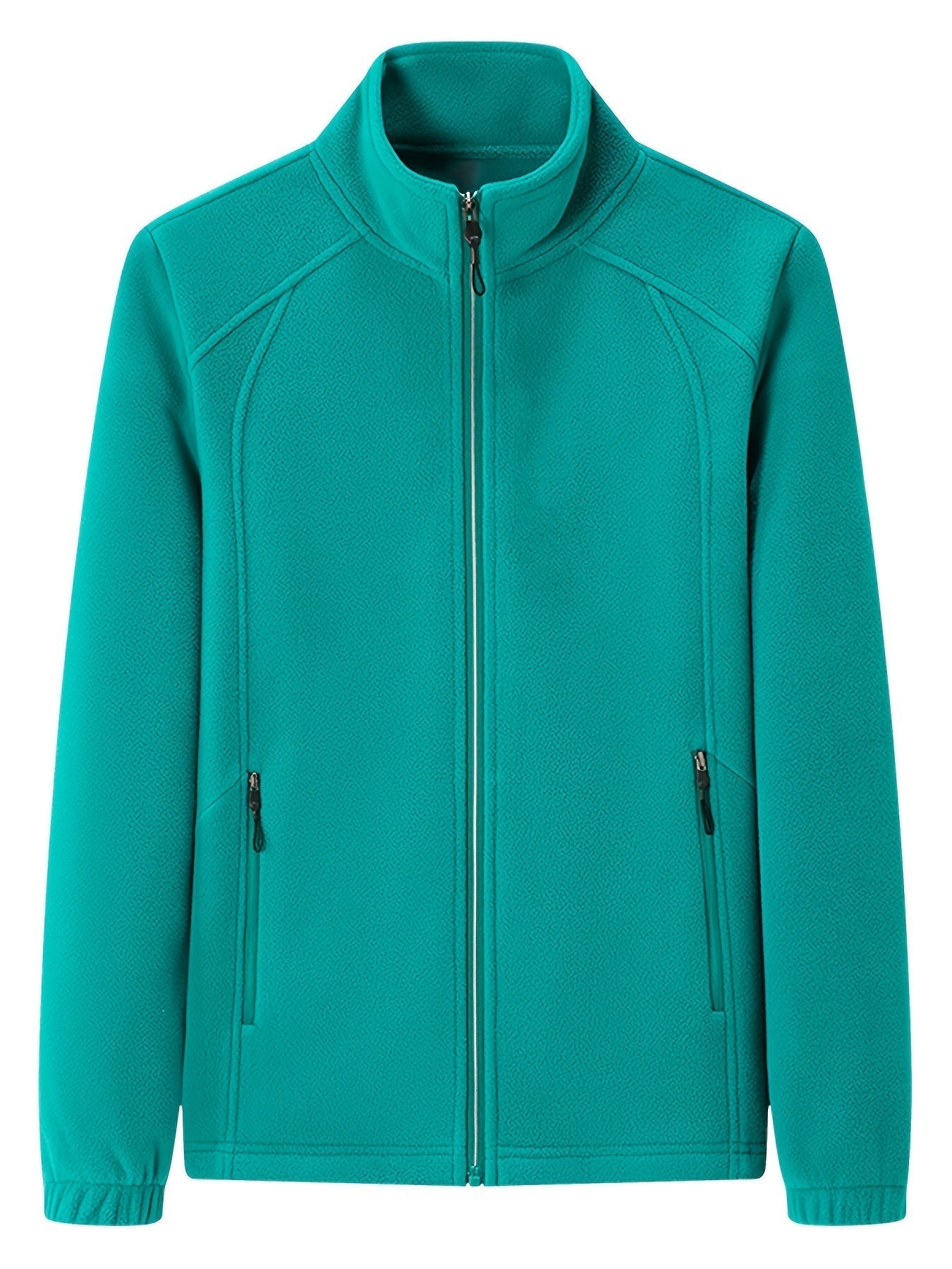 Fenna | Plüsch-Outdoorjacke mit Stehkragen und langen Ärmeln